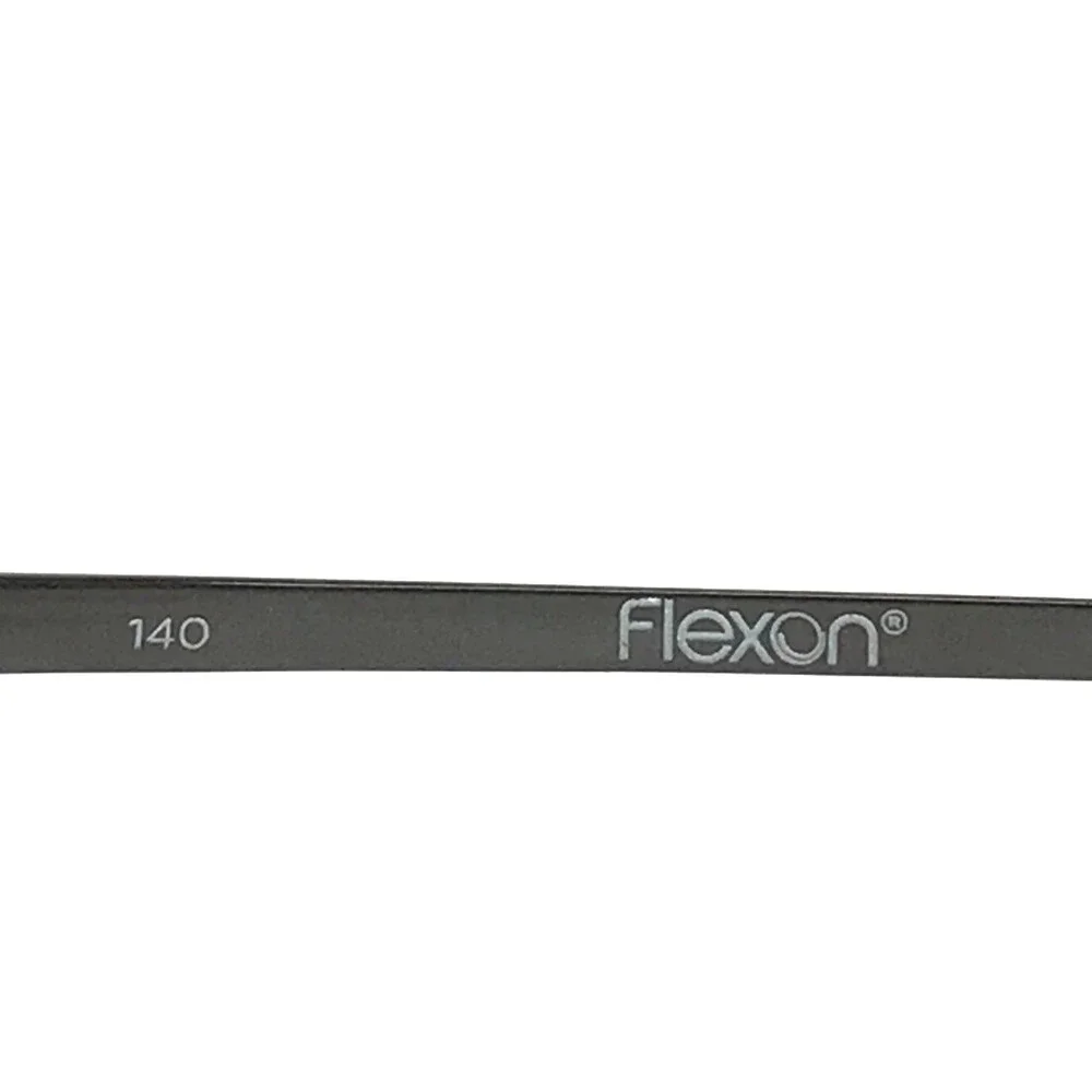 Flexon Eyeglasses Frames BENEDICT 600 033 Shiny Gunmetal Rectangular 53-17-140